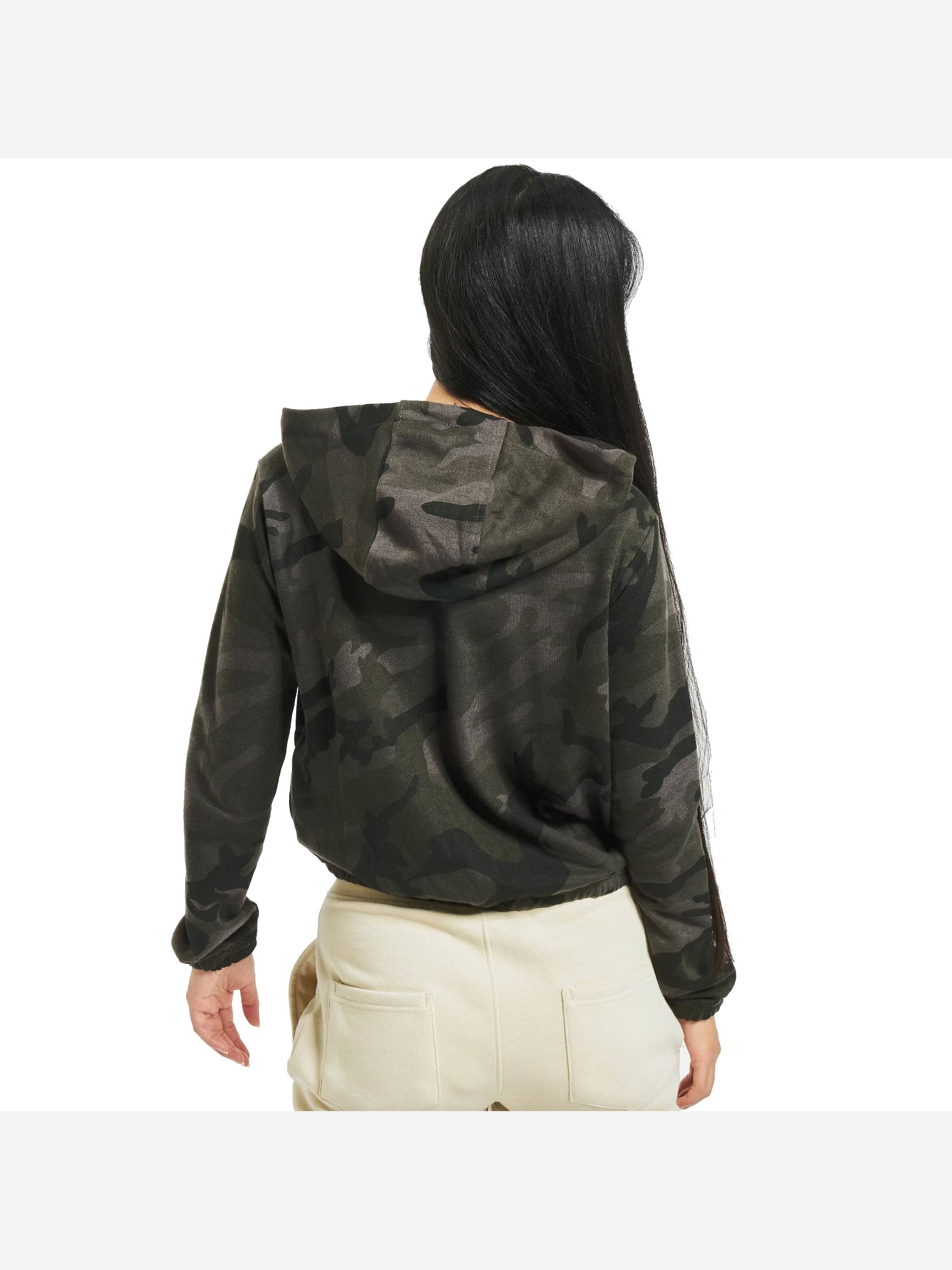 Camo Cropped Hoodie