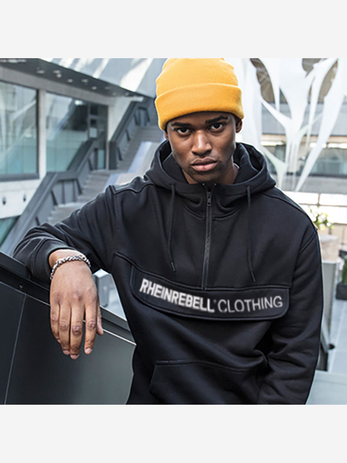 RHEINREBELL® CLOTHING Hoodie – Black Edition