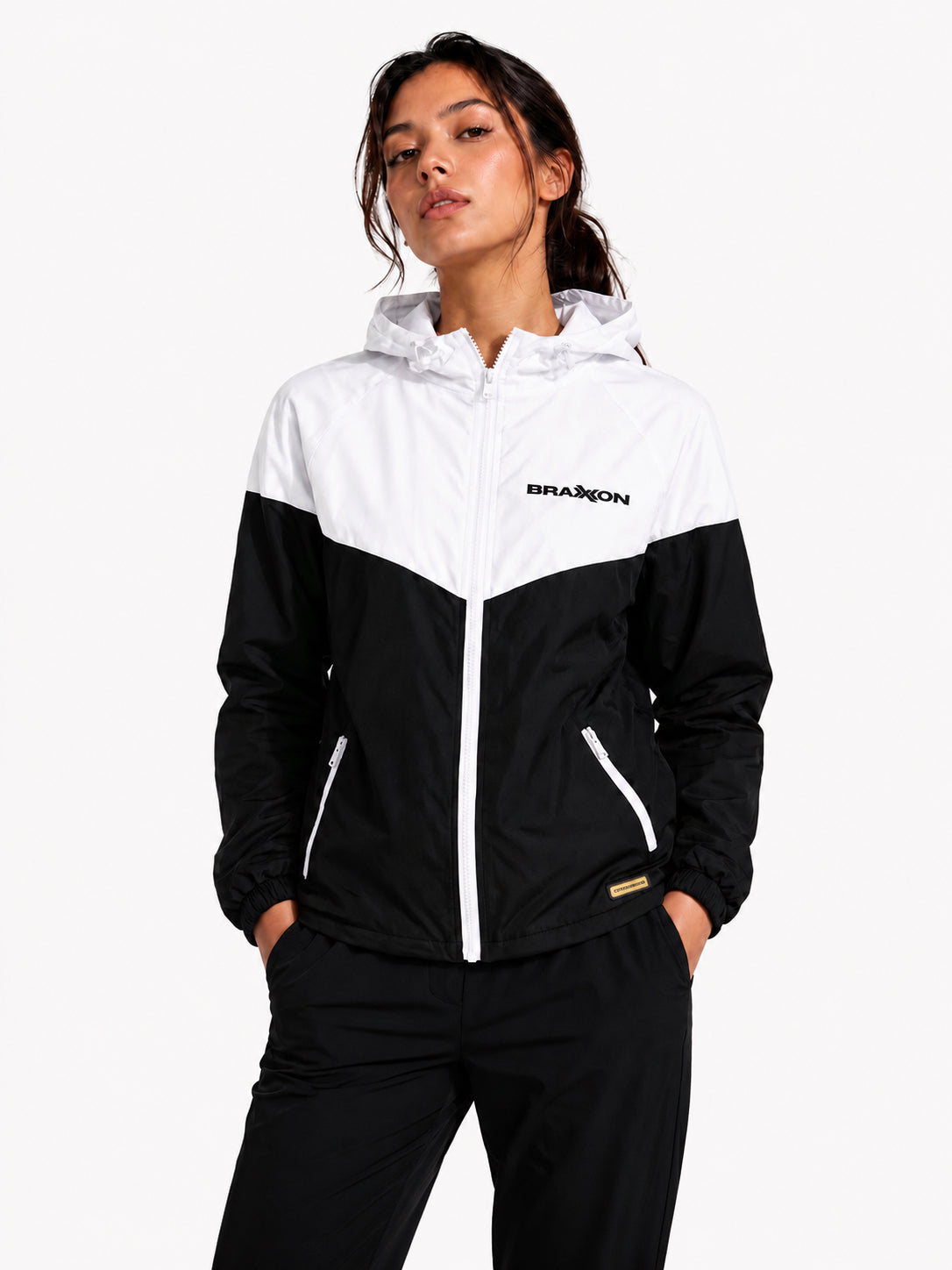 BRAXXON Essential Windbreaker – Black / White